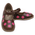 Brown Pink Polka Dot Mary Jane Shoes Girls Baby 4-Little Girls 12 - SophiasStyle.com